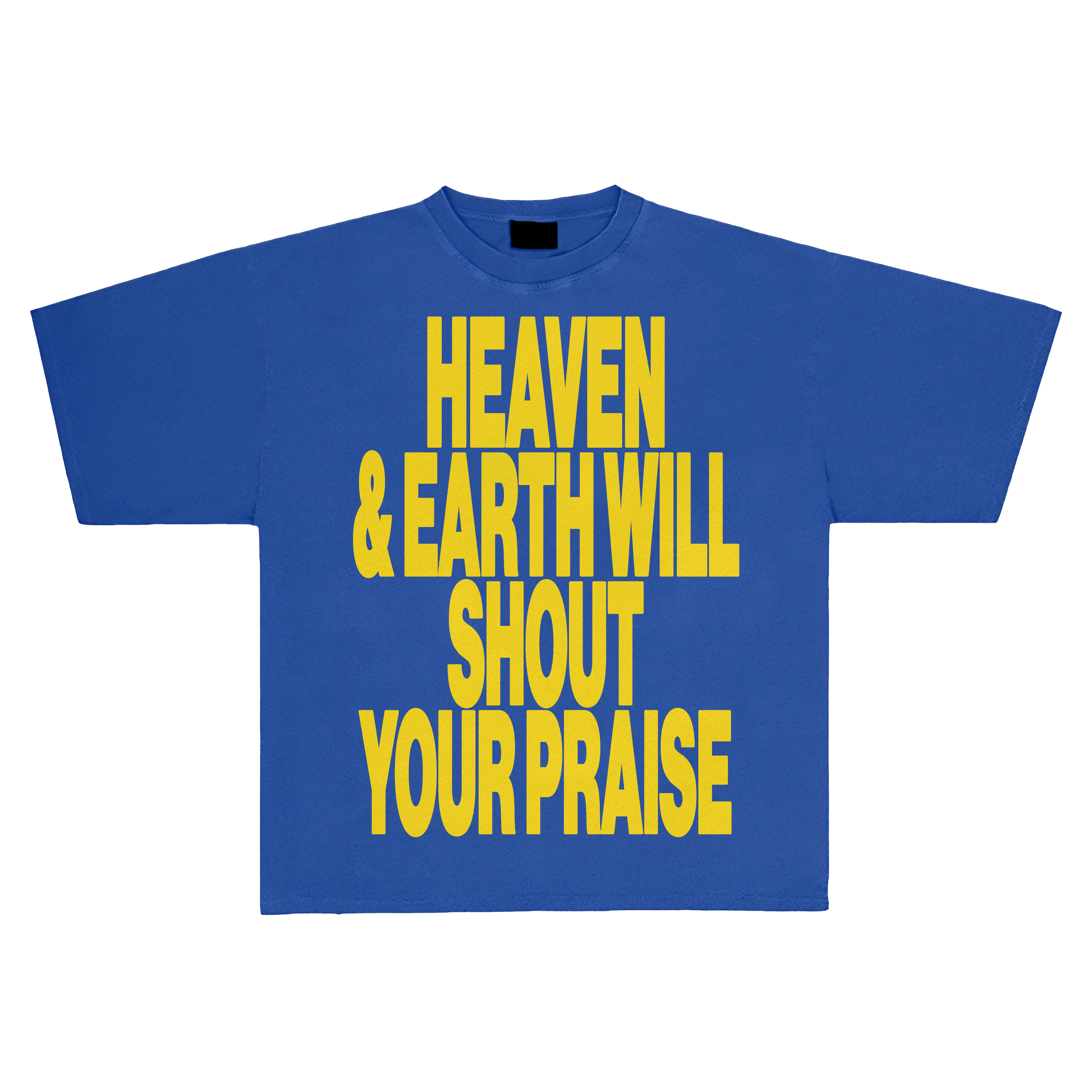 HEAVEN AND EARTH TEE BLUE/YELLOW