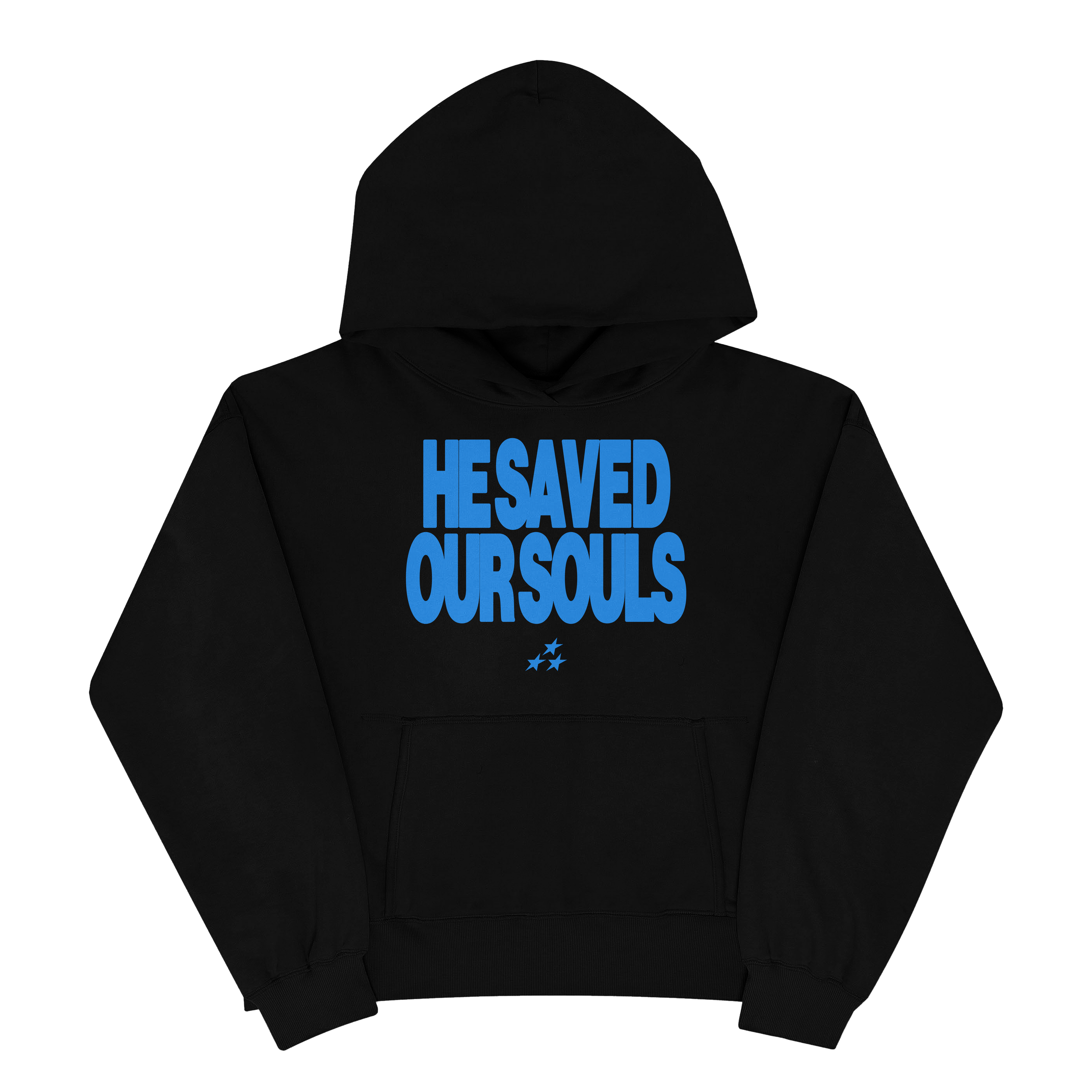 HE SAVED OUR SOULS HOODIE BLUE